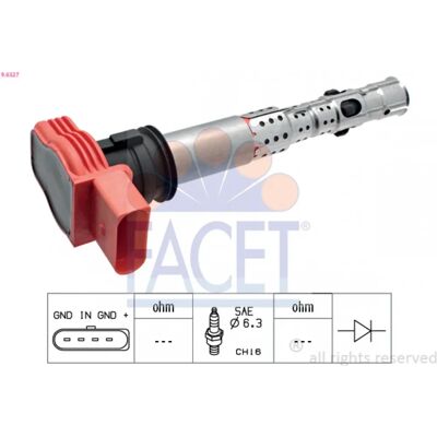 FACET 9.6327 Sytytystulppa for Audi, Porsche, VW - Sytytystulppa FACET 9.6327 Sytytystulppa for Audi, Porsche, VW - Sytytystulppa