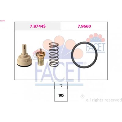 FACET 7.8744 Thermostat - Eau - Fabriqué en Italie - Publicité FACET 7.8744 Thermostat - Eau - Fabriqué en Italie - Publicité