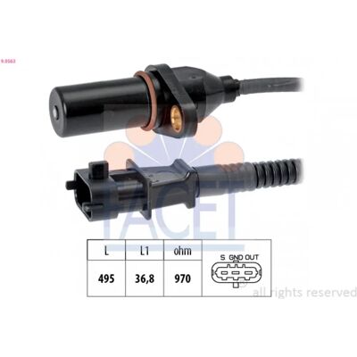 Facet 90563 Crankshaft Sensor - OE Equivalent for Hyundai Santa Fe, Accent, Matrix CRDi Facet 90563 Crankshaft Sensor - OE Equivalent for Hyundai Santa Fe, Accent, Matrix CRDi