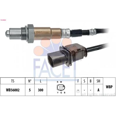Czujnik lambda FACET - Podgrzewany - Szerokopasmowy - Kabel 300mm - 5 Przewodów - Typ produktu Czujnik lambda Czujnik lambda FACET - Podgrzewany - Szerokopasmowy - Kabel 300mm - 5 Przewodów - Typ produktu Czujnik lambda