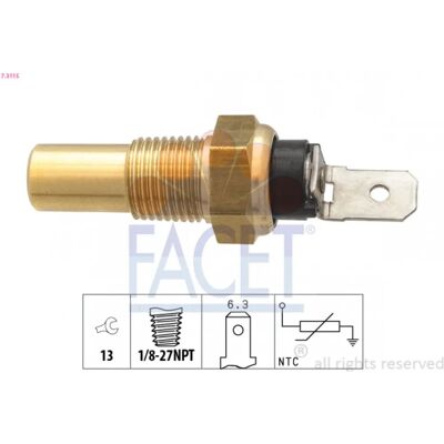 FACET Modell 7.3115 Kylarvätskans temperatur - temperatur sensor FACET Modell 7.3115 Kylarvätskans temperatur - temperatur sensor