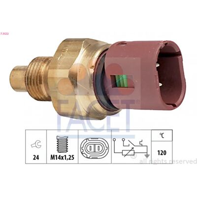 FACET 73522 - Sensore di temperatura del liquido di raffreddamento per Renault Clio, Megane, Trafic I FACET 73522 - Sensore di temperatura del liquido di raffreddamento per Renault Clio, Megane, Trafic I
