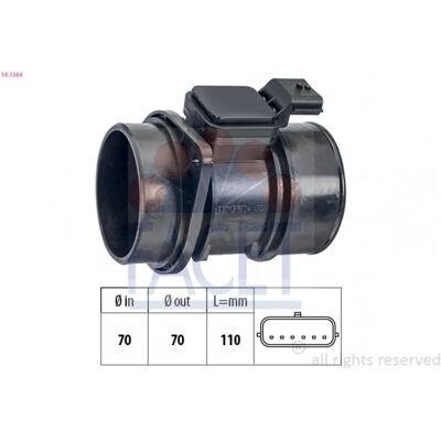 FACET Mass Air Flow Sensor - Renault, Nissan, Suzuki, Opel, Vauxhall - OE Equivalent FACET Mass Air Flow Sensor - Renault, Nissan, Suzuki, Opel, Vauxhall - OE Equivalent