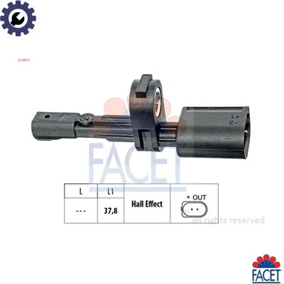 FACET Wheel Speed Sensor - Wheel Speed Sensor - Hall Effect FACET Wheel Speed Sensor - Wheel Speed Sensor - Hall Effect