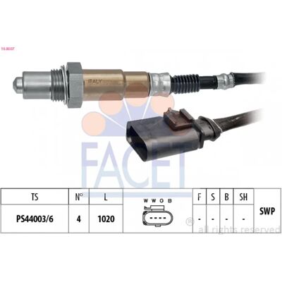 FACET 10.8507 Lämmitetty lambdasensori VW Caddy 4 FACET 10.8507 Lämmitetty lambdasensori VW Caddy 4