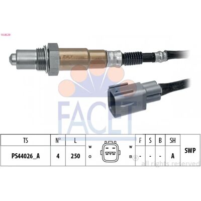 FACET 10.8529 - Sensor de oxigênio para Toyota, Lexus, Subaru, Daihatsu FACET 10.8529 - Sensor de oxigênio para Toyota, Lexus, Subaru, Daihatsu