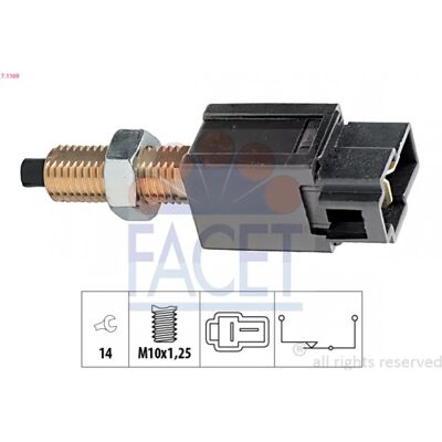 FACET 7.1169 Jarruvalon kytkin - Mekaaninen OE Italia Hyundai Suzuki Citroën Kia Mitsubishi FACET 7.1169 Jarruvalon kytkin - Mekaaninen OE Italia Hyundai Suzuki Citroën Kia Mitsubishi
