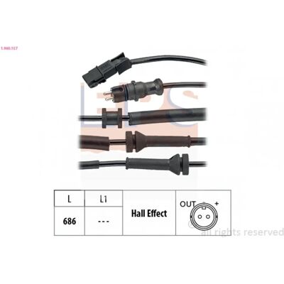 Renault 1.960.157 Hjulhastighedssensor - Hjulhastighedsdetektion Renault 1.960.157 Hjulhastighedssensor - Hjulhastighedsdetektion