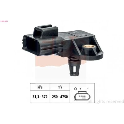 Sensor de Pressão FACET 10.3250 - Adaptação à Altitude para Volvo S40 II & V50 Sensor de Pressão FACET 10.3250 - Adaptação à Altitude para Volvo S40 II & V50
