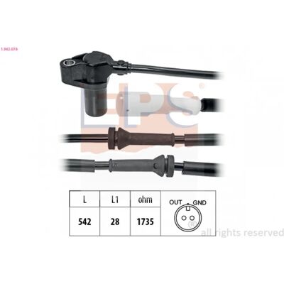 Bosch 1.962.078 Pyörän nopeussensori - Auton varaosa Bosch 1.962.078 Pyörän nopeussensori - Auton varaosa