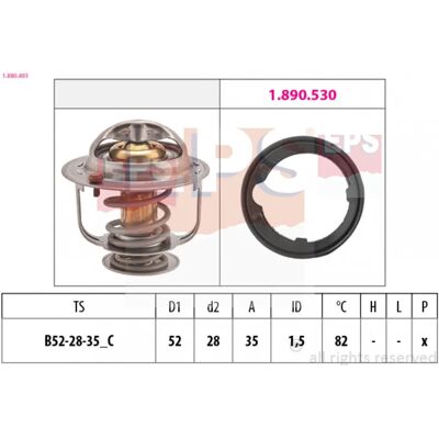 EPS 1.880.493 Thermostat - Water, Italy - HVAC Device EPS 1.880.493 Thermostat - Water, Italy - HVAC Device