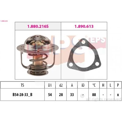 EPS 1880535 Termostato - Equivalente OE para Nissan/Ford EPS 1880535 Termostato - Equivalente OE para Nissan/Ford