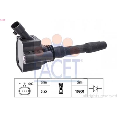 FACET 9.6533 - Sytytyskäämi Fiat, Abarth, Alfa Romeo, Jeep, Opel FACET 9.6533 - Sytytyskäämi Fiat, Abarth, Alfa Romeo, Jeep, Opel