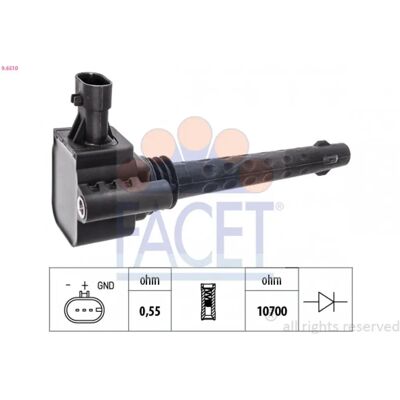 FACET 9.6510 Bobina di accensione - Ricambi auto FACET 9.6510 Bobina di accensione - Ricambi auto
