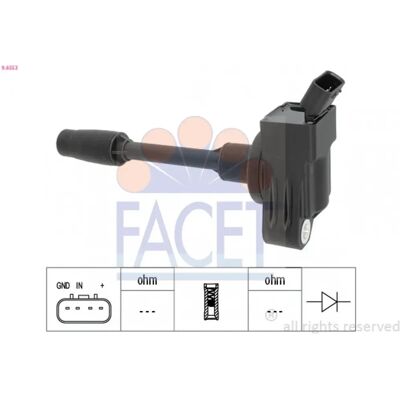 FACET 9.6553 - Bobina di accensione per Toyota C-HR, Prius PHV 3/5 porte, Prius IV Liftback FACET 9.6553 - Bobina di accensione per Toyota C-HR, Prius PHV 3/5 porte, Prius IV Liftback