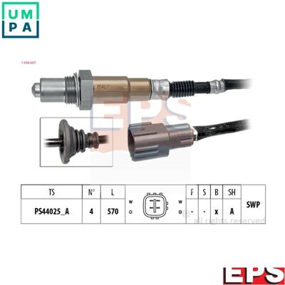 EPS 1.998.607 sensor de oxigênio - Lambda Sensor EPS 1.998.607 sensor de oxigênio - Lambda Sensor