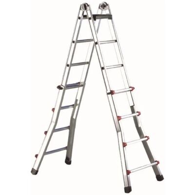 Svelt Aluminium Teleskopstige - 8+8 Trin, 4,10m, 150kg Svelt Aluminium Teleskopstige - 8+8 Trin, 4,10m, 150kg