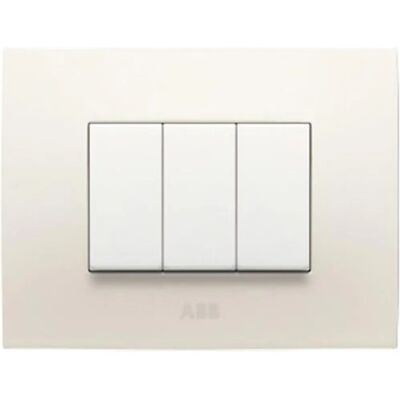 Piastra 3 moduli bianca ABB - Switch Plate Piastra 3 moduli bianca ABB - Switch Plate