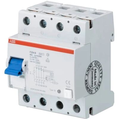 ABB F204B+25/0,03 Disjoncteur différentiel - 4P,Type B+,25A,30mA - Publicité ABB F204B+25/0,03 Disjoncteur différentiel - 4P,Type B+,25A,30mA - Publicité