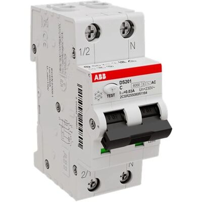 ABB 32A 1P+N Disjoncteur différentiel courant résiduel - Type AC - Publicité ABB 32A 1P+N Disjoncteur différentiel courant résiduel - Type AC - Publicité
