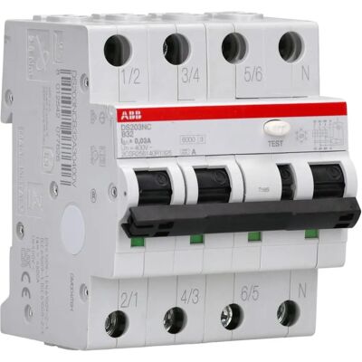 ABB 2CSR256140R1325 - Fehlerstromschutzschalter - 32A, 4-polig, IP2X ABB 2CSR256140R1325 - Fehlerstromschutzschalter - 32A, 4-polig, IP2X