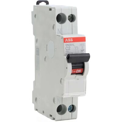 ABB SN201L-C2 2P Courbe C 4.5kA Disjoncteur ABB SN201L-C2 2P Courbe C 4.5kA Disjoncteur