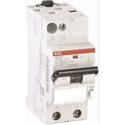 ABB 16A RCBO - 30mA, Type C, 2 Modules - Disjoncteur différentiel - Publicité ABB 16A RCBO - 30mA, Type C, 2 Modules - Disjoncteur différentiel - Publicité
