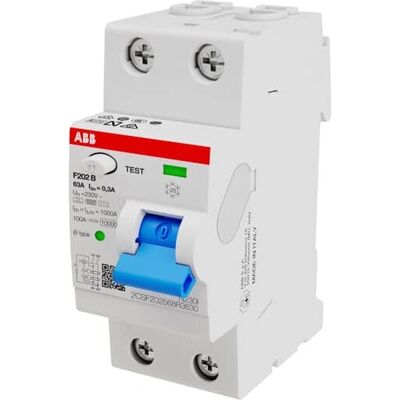 ABB - F202B-63/0,3-2TE - 2P - 63A - RCCB - Publicité ABB - F202B-63/0,3-2TE - 2P - 63A - RCCB - Publicité