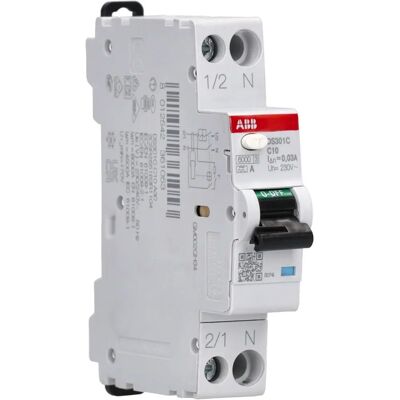 ABB DS301CC10A30 - Circuit Breaker - 10A, 30mA, Type A ABB DS301CC10A30 - Circuit Breaker - 10A, 30mA, Type A