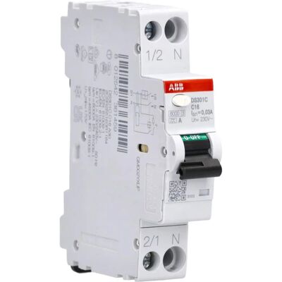 Thomas & Betts DS301CA-C16/0,03 - Residual Current Breaker (RCBO) - 6kA, 1P+N Thomas & Betts DS301CA-C16/0,03 - Residual Current Breaker (RCBO) - 6kA, 1P+N
