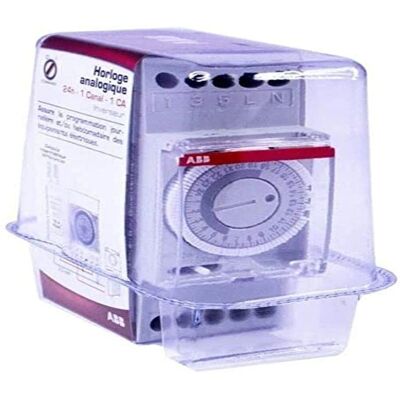 Horloge analogique ABB 24h - 1 canal 3 modules Horloge analogique ABB 24h - 1 canal 3 modules