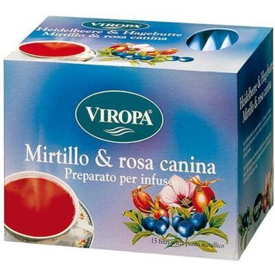VIROPA Tè di Mirtillo e Rosa Canina - Integratore Alimentare VIROPA Tè di Mirtillo e Rosa Canina - Integratore Alimentare