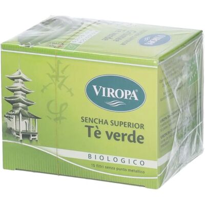 Tè Verde Biologico Viropa - 15 Filtri - Sencha Superior Tè Verde Biologico Viropa - 15 Filtri - Sencha Superior