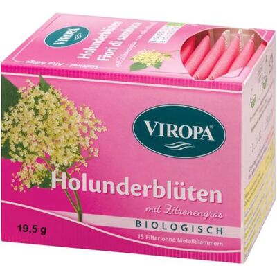 Tè di Fiori di Sambuco Biologico Viropa - 15 Filtri - Integratore Alimentare Tè di Fiori di Sambuco Biologico Viropa - 15 Filtri - Integratore Alimentare