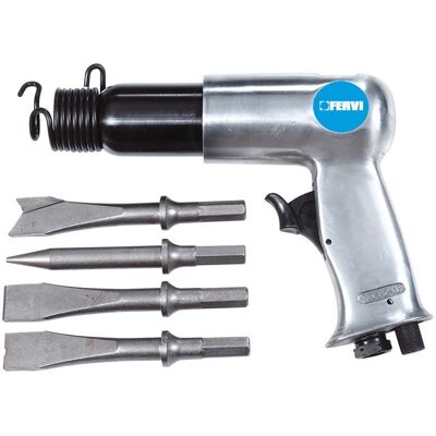 FERVI Schwerer Pneumatikhammer mit 4 Sechskant-Meißeln - Elektrowerkzeug FERVI Schwerer Pneumatikhammer mit 4 Sechskant-Meißeln - Elektrowerkzeug