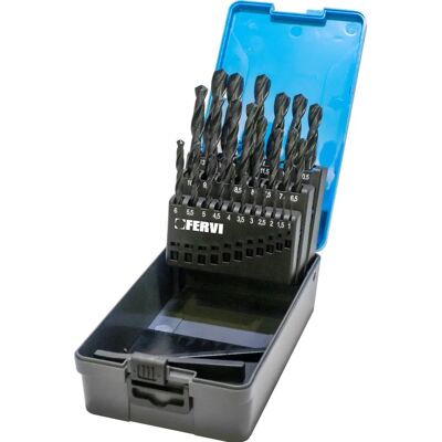 FERVI Modelo P046 - Brocas 1-13mm, HSS, 25 pcs FERVI Modelo P046 - Brocas 1-13mm, HSS, 25 pcs