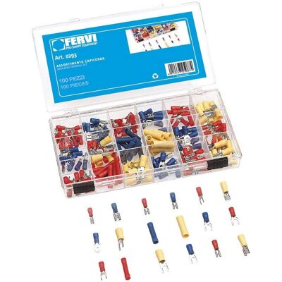 FERVI - Kit de terminales eléctricos - 200 piezas FERVI - Kit de terminales eléctricos - 200 piezas