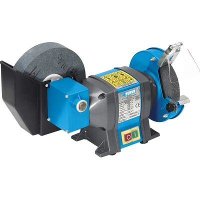 Amoladora de banco Fervi - 350W, Doble disco, Agua y Seco - 130/2950 rpm Amoladora de banco Fervi - 350W, Doble disco, Agua y Seco - 130/2950 rpm