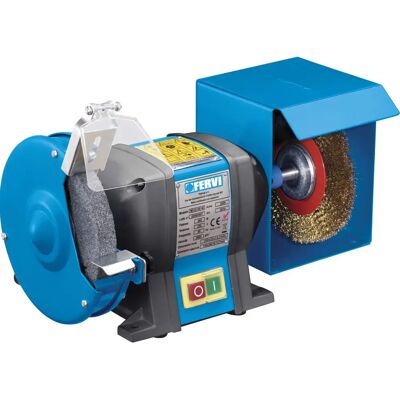 Fervi Modello 0510 - Smerigliatrice da banco con mola e spazzola Fervi Modello 0510 - Smerigliatrice da banco con mola e spazzola