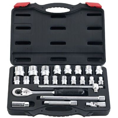FERVI - 0620 - 1/2 de accionamiento - 24 piezas - Socket set FERVI - 0620 - 1/2 de accionamiento - 24 piezas - Socket set