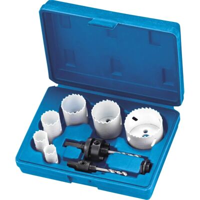 Juego de coronas hidráulicas Fervi 9 Piezas - Accesorios de perforación Juego de coronas hidráulicas Fervi 9 Piezas - Accesorios de perforación