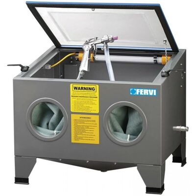 Fervi 0580 - Cabina de chorreado portátil para bancada con adaptador para aspiradora Fervi 0580 - Cabina de chorreado portátil para bancada con adaptador para aspiradora