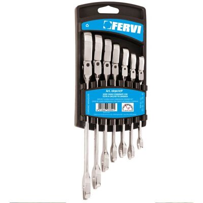 Fervi 0690/07P - 7-teilige Chrom-Vanadium Kombinationsschlüssel Fervi 0690/07P - 7-teilige Chrom-Vanadium Kombinationsschlüssel