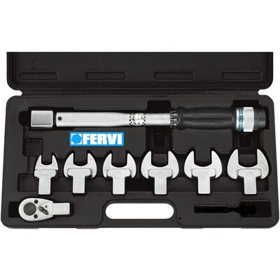 FERVI Drehmomentschlüssel 15-80 Nm Set - Umkehrbar 3/8" FERVI Drehmomentschlüssel 15-80 Nm Set - Umkehrbar 3/8"