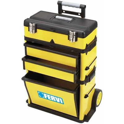 Carro de herramientas FERVI C087 - Acero modular con ABS resistente a golpes Carro de herramientas FERVI C087 - Acero modular con ABS resistente a golpes