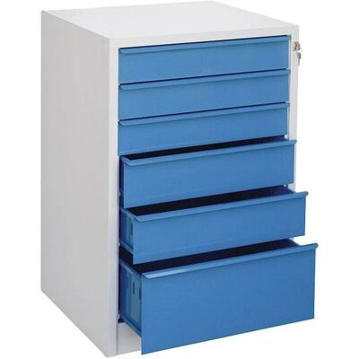 Fervi - Cassettiera porta attrezzi con 6 cassetti - Officina Garage Fervi - Cassettiera porta attrezzi con 6 cassetti - Officina Garage