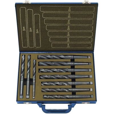 FERVI Juego de 10 brocas HSS cónicas - Juego de brocas FERVI Juego de 10 brocas HSS cónicas - Juego de brocas