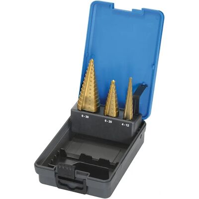 FERVI F430 Juego de 3 Brocas Escalonadas - Juego de Brocas FERVI F430 Juego de 3 Brocas Escalonadas - Juego de Brocas