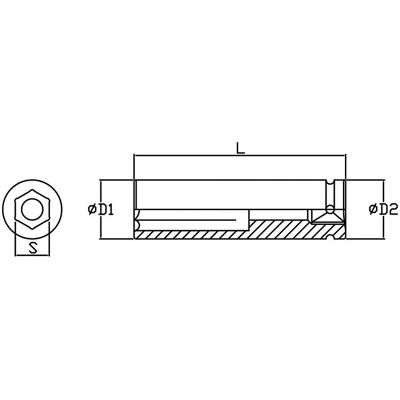 Fervi BI4E1L060 - Chiave a bussola ad impatto lunga - Rinforzata 60 mm Fervi BI4E1L060 - Chiave a bussola ad impatto lunga - Rinforzata 60 mm