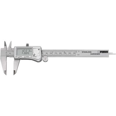 Calibrador Digital FERVI - 150mm Acero Inoxidable - Alta Precisión Calibrador Digital FERVI - 150mm Acero Inoxidable - Alta Precisión